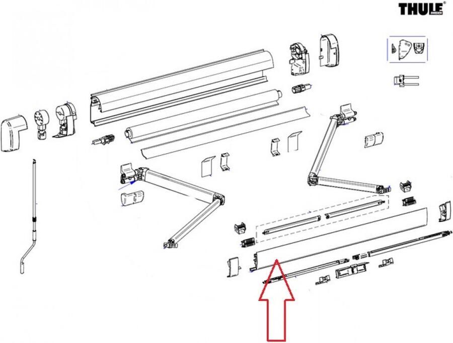 Thule Lead Rail 5200 4.00 Antraciet