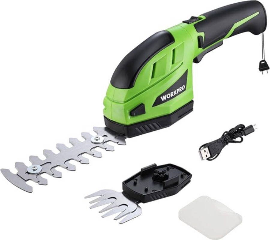 Thuys 2 in 1 Elektrische Snoeischaar – Draadloos – Gras & Struiken Knippen – 3.6V – 2000mAh – 2 Messen – Met Accu & Oplaadkabel