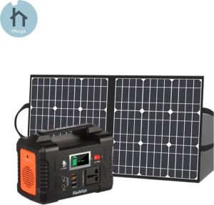Thuys FlashFish Opvouwbaar Zonnepaneel & Portable Powerbank SET Zonnegenerator op Zonnen Energie 200W en Draagbaar Zonnepaneel 50W