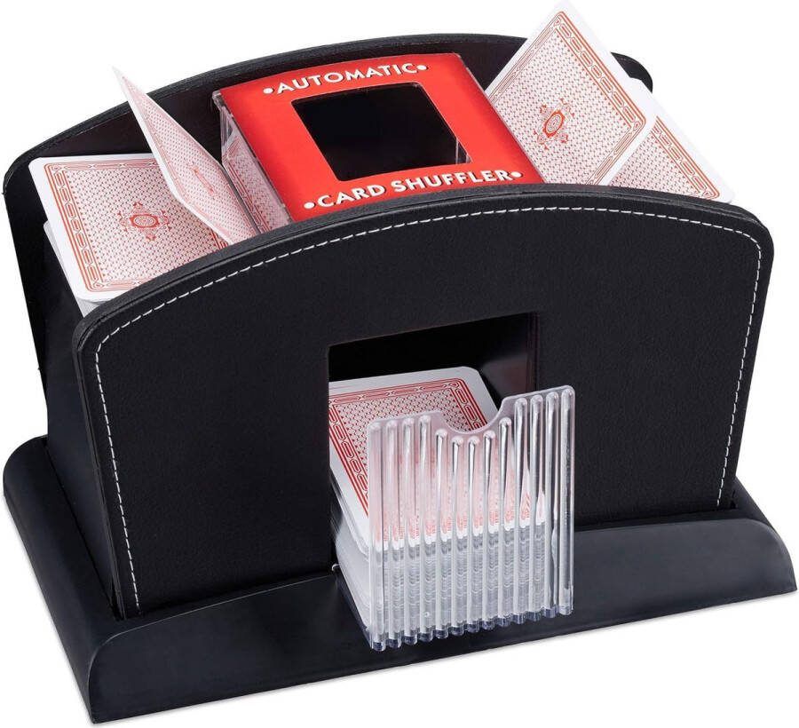 Thuys Kaartenschudmachine Voor 4 decks Automatische Kaartenschudder Schudmachine voor Poker Blackjack Speelkaarten Kaartmixer