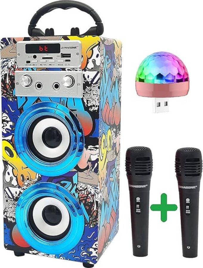 Thuys Karaokesets – voor Volwassenen & Kinderen – 2 Microfoons – 3-Delig Hip Design