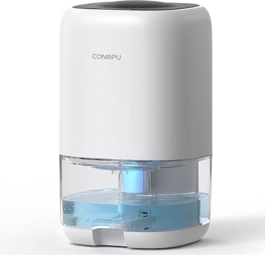 Thuys Luchtontvochtiger – Luchtreiniger – Draagbaar Elektrisch – Peltier Technologie – Automatische Uitschakeling – Dehumidifier Ultra Stil – Slaapkamer Badkamer – Wit