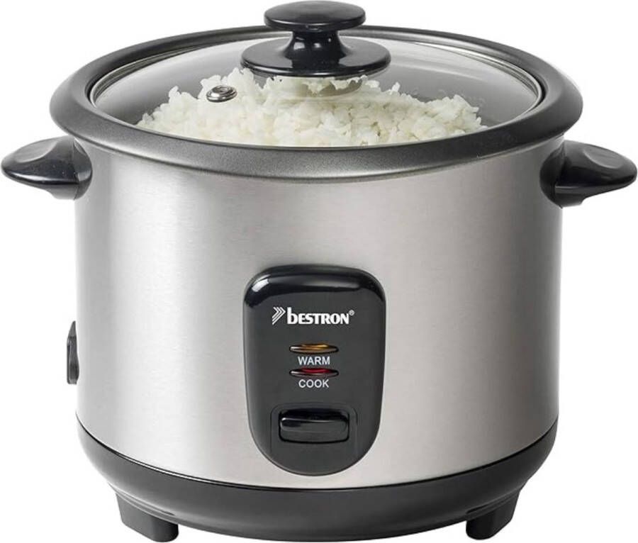 Thuys Luxe Elektrische Rijstkoker – Slimme Mechanische Slowcooker – Steam Basket – Warmhoudfunctie – 3 Lagen – 1L Compact Design – 400W RVS