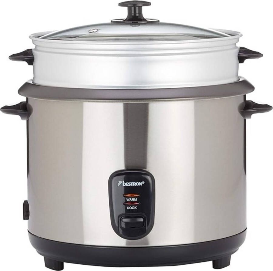 Thuys Luxe Elektrische Rijstkoker – Slimme Mechanische Slowcooker – Steam Basket – Warmhoudfunctie – 3 Lagen – 2 8L XL Design – 1000W RVS