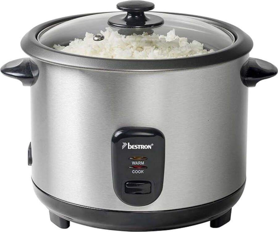 Thuys Luxe Elektrische Rijstkoker – Slimme Mechanische Slowcooker – Steam Basket – Warmhoudfunctie – 3 Lagen – 1 8L Compact Design – 700W RVS