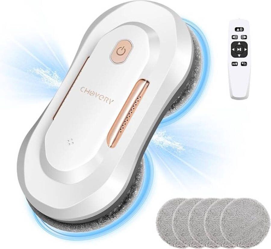Thuys Luxe Robot Raamwasser – Ruitenreiniger – Met Sprayfunctie – Afstandsbediening – Modern Design – Wit Goud