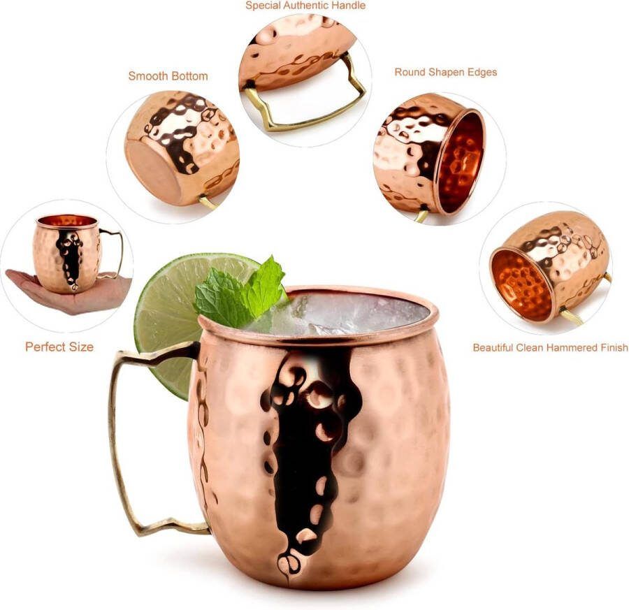 Thuys Moscow Mule Bekers Moscow Mule Beker Moscow Mule Moskow Mule Bekers Cocktailglas Cocktailglazen