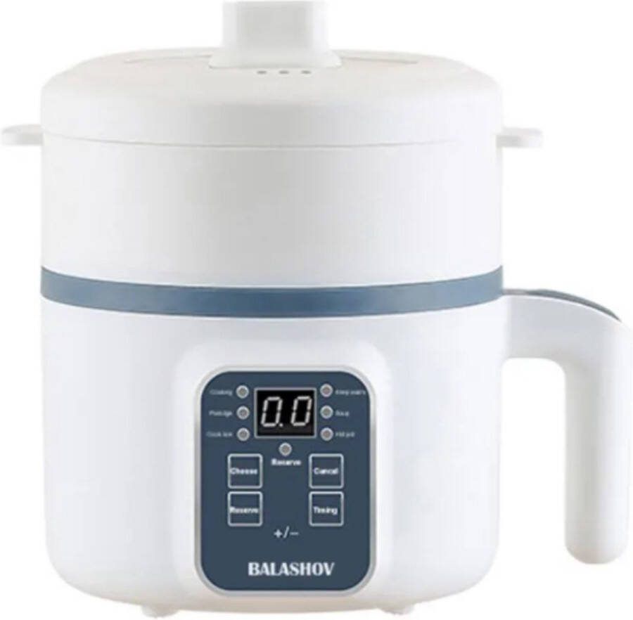 Thuys Rijstkoker Elektrisch – Slowcooker – Slimme Mechanische Multicooker – Duurzaam Dubbele Laag – Antiaanbaklaag Klein Formaat – 220V Wit