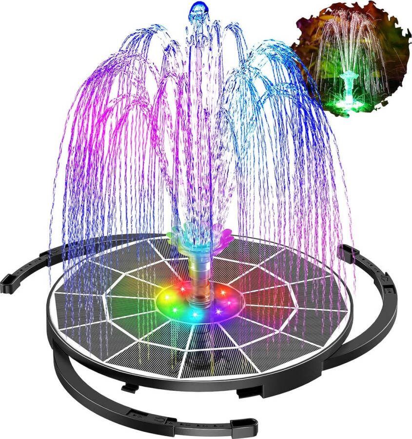 Thuys Solarfontein Solar fontein zonne energie Solar fontein LED Vijverpomp Vijver pomp Solar fontein op zonne energie
