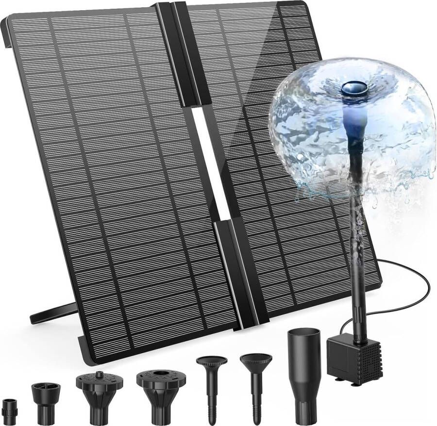 Thuys Solarfontein Solar fontein zonne energie Vijverpomp Vijver pomp Solar fontein op zonne energie