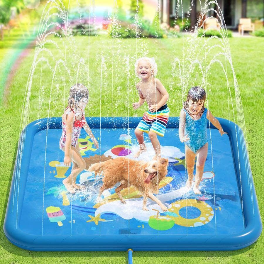 Thuys Sproeiermat Sproeier mat Sproeier mat kids Sprinklermat Sprinkler mat Waterspeelmat Waterspeelgoed kids Waterspeelgoed kinderen Waterspeelmat kids Waterspeelmat hond Waterspeelmat met Watersproeier