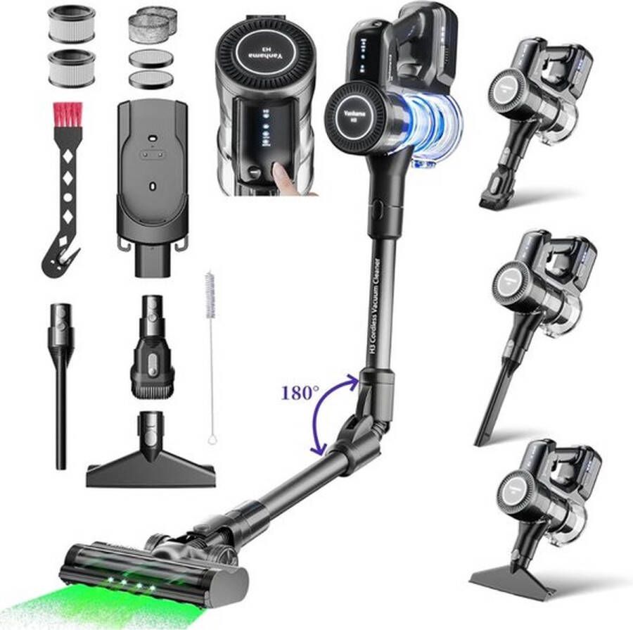 Thuys Steelstofzuiger Draadloos Stofzuiger Zonder Zak Op Accu – Draadloos – Vacuum Cleaner – Volledige Set