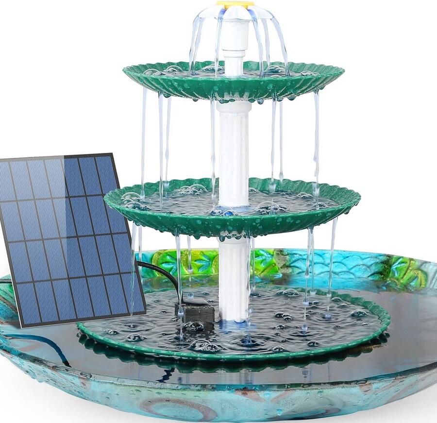 Thuys Solarfontein Solar fontein zonne energie Vijverpomp Vijver pomp Solar fontein op zonne energie