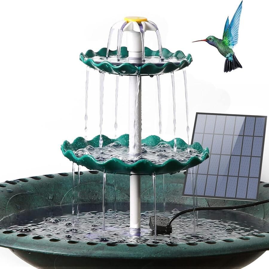Thuys Solarfontein Solar fontein zonne energie Vijverpomp Vijver pomp Solar fontein op zonne energie