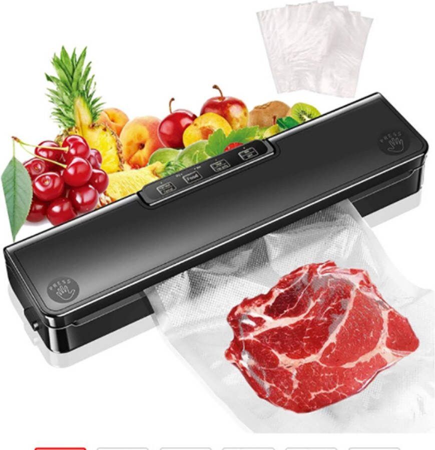 Thuys Vacumeermachine Vacuum Machine Duurzaam Vacuumsealer met Vacuumzakjes Zwart Duurzaam