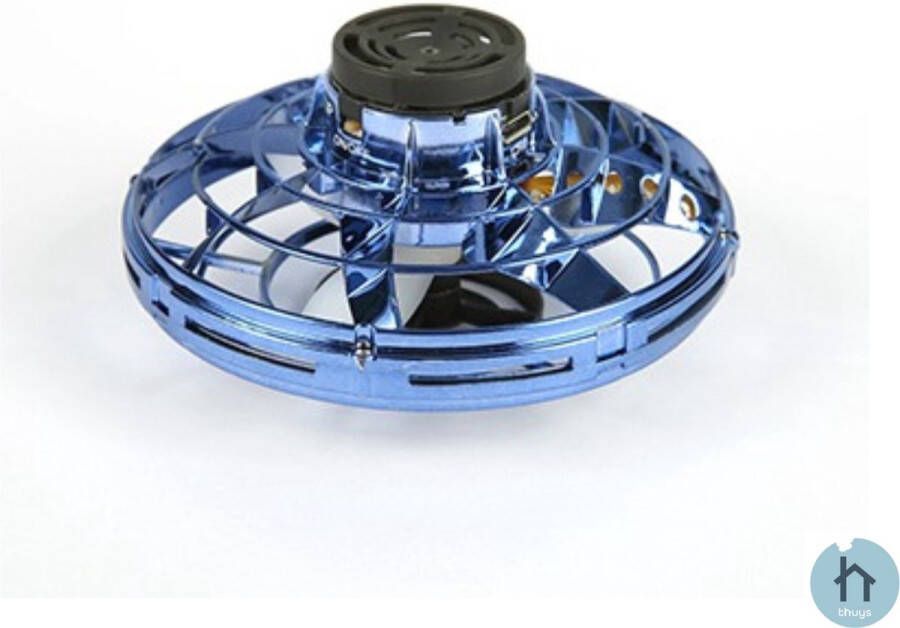 Thuys Vliegende Spinner Fidget Spinner Voor Kinderen en Volwassenen Inclusief USB oplaadkabel LED Blauw