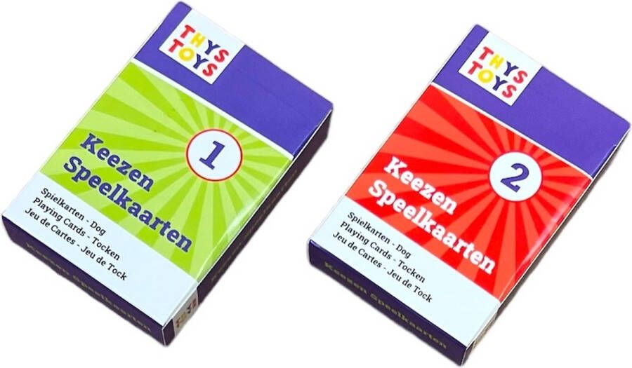 ThysToys Keezen Speelkaarten Kaartspel geschikt voor Keezen bordspel Keezenspel (twee decks totaal 120 kaarten)