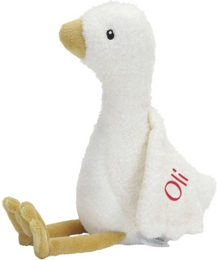 Tiamo Knuffeldier gans met naam geborduurd gepersonaliseerd