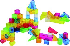 TickIT Doorzichtig gekleurde blokken (50 stuks)