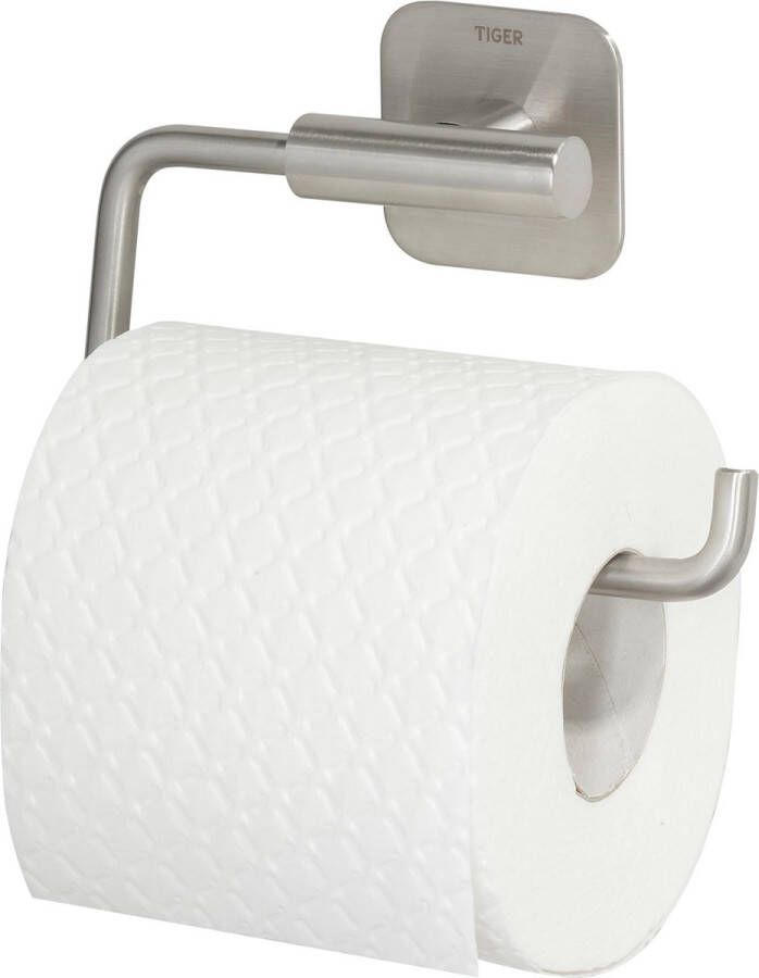 Tiger Colar Toiletrolhouder zonder klep RVS geborsteld