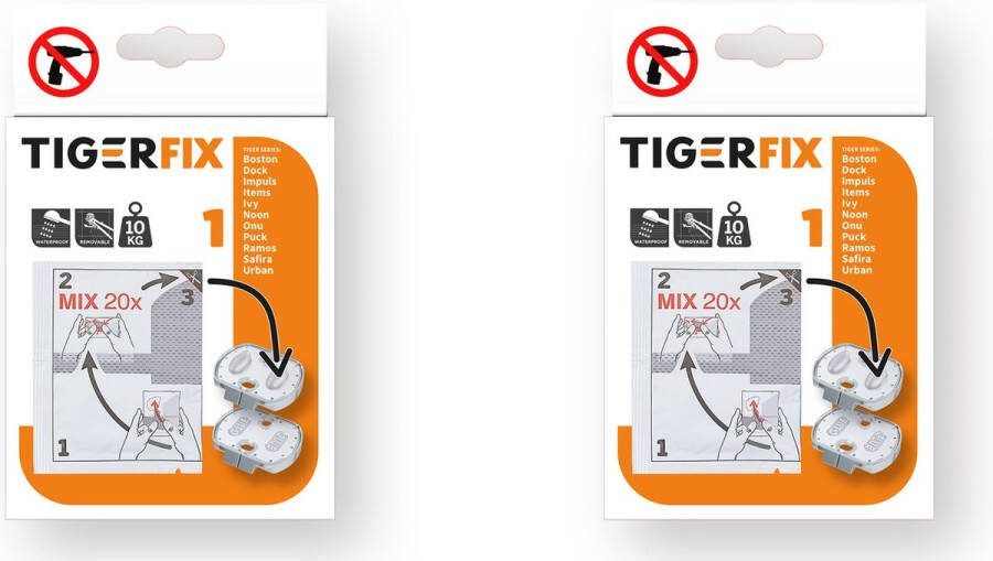 Tiger Fix type 1 accessoires monteren zónder boren 2 stuks