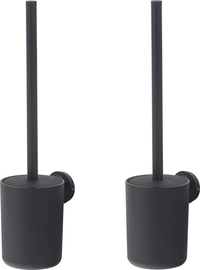 Tiger Urban Toiletborstel met houder (2 stuks) Zwart