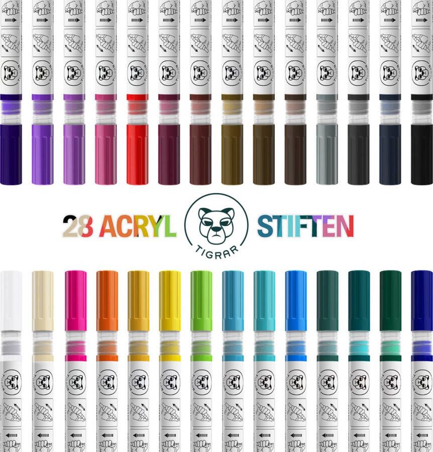 Tigrar Acrylstiften Verfstiften Acrylstiften voor stenen schilderen