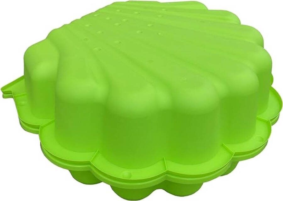 TikTakToo Zandbak Schelp Zandbak Met Deksel Mint Groen 86 x 77 x 35 cm