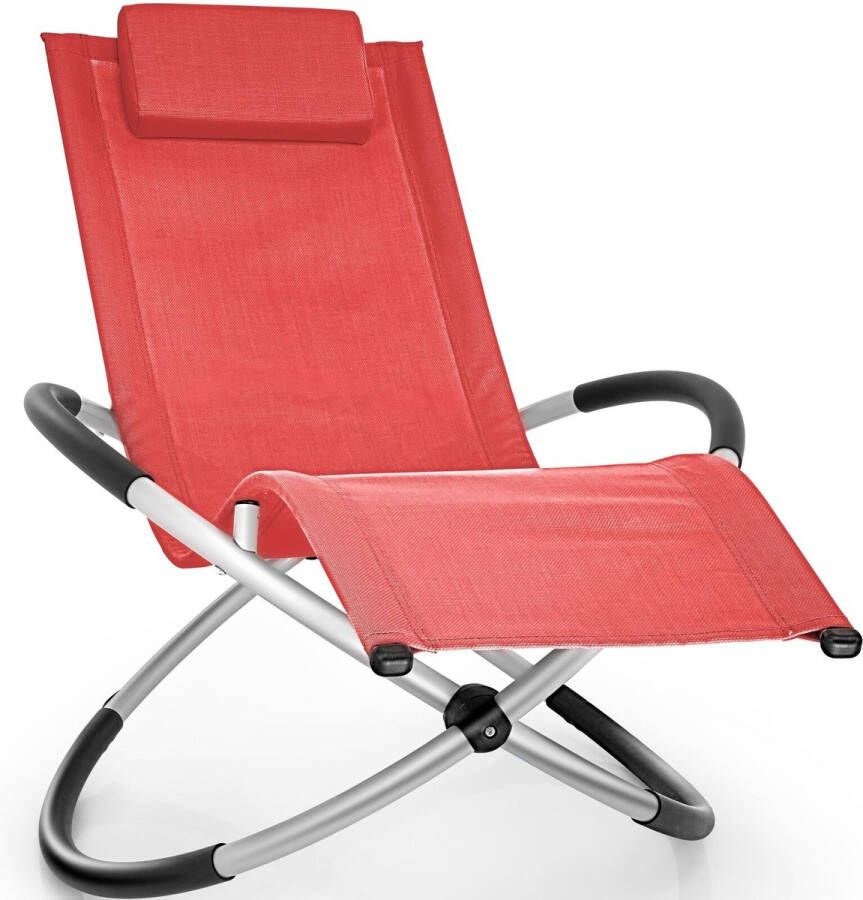 Tillvex Ligstoel rood relaxstoel schommelstoel lounger