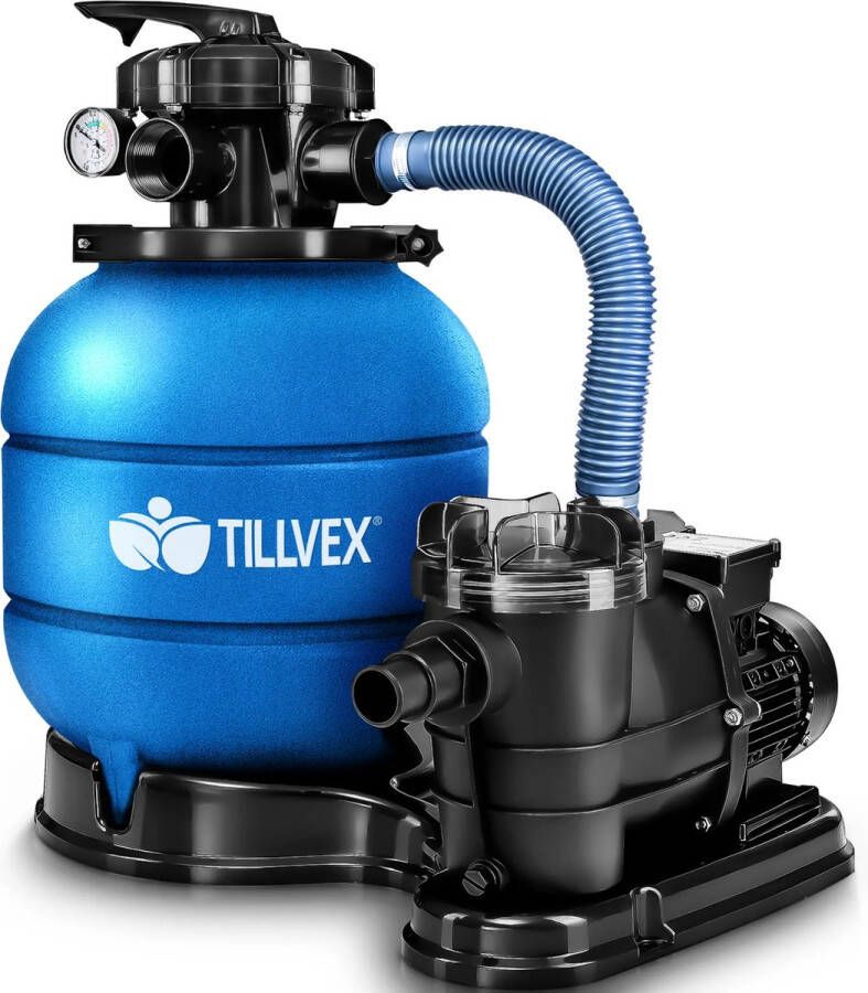 Tillvex zandfiltersysteem blauw-met pomp -filtersysteem- zandfilterfilter- boiler- zwembadfilterpomp -zwembadfilter