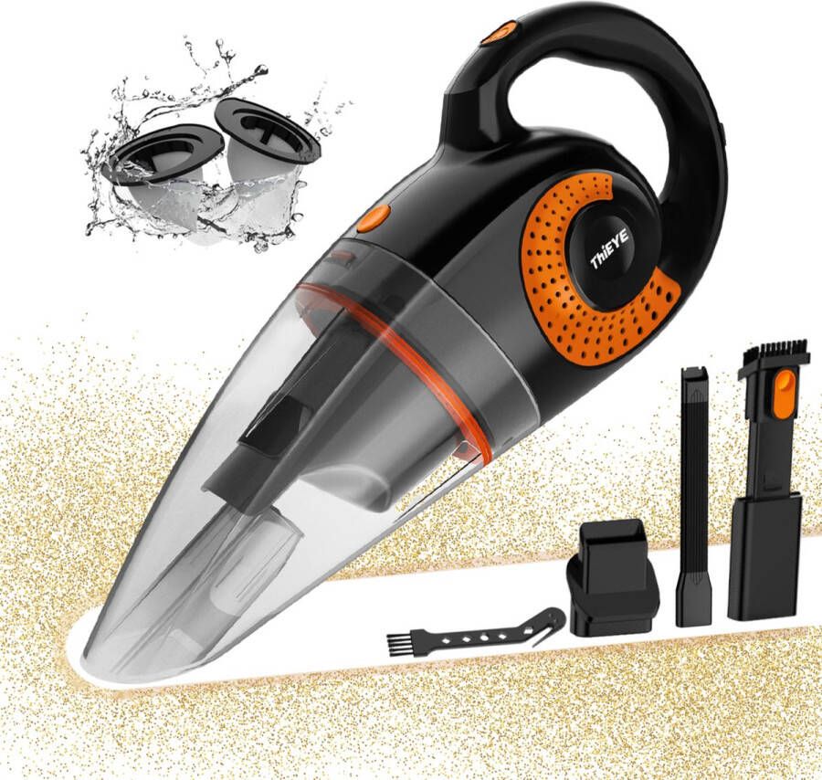 Timber Tools Auto Stofzuiger Draadloos Handstofzuiger Handheld Vacuum Cleaner 4 Opzetstukken 13.000 Pa