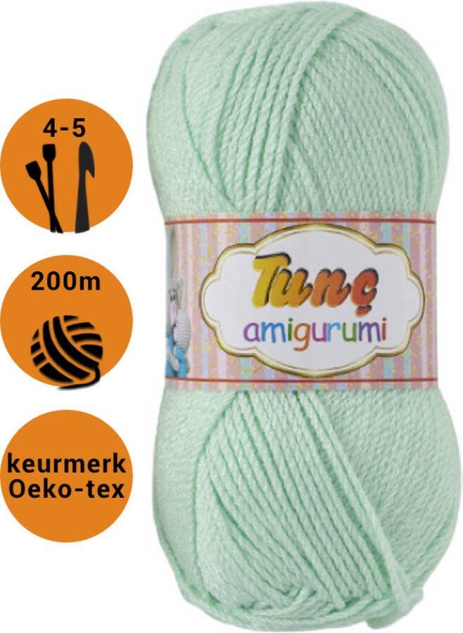 Tinc amigurumi 5 bollen mint 100grams haakgaren acryl garen voor pendikte 4 a 5mm (nr 250)