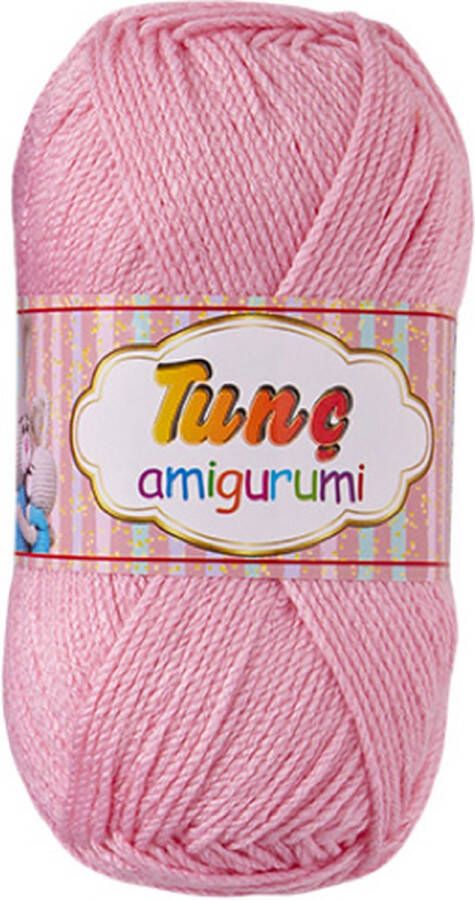 Tinc amigurumi 5 bollen roze 100grams bollen haakgaren tunç acryl garen voor pendikte 4 a 5mm (nr 020)