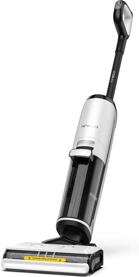 Tineco FLOOR ONE S7 STEAM PLUS Vloerreiniger & Stoomreiniger Draadloos Stofzuigt stoomt en dweilt tegelijkertijd wit