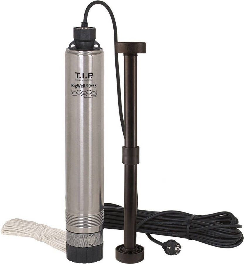 T.I.P. BigWell 90 53 Bronpomp Dieptepomp 5400l u 900W Opvoerhoogte 53 m RVS Geluidsarm