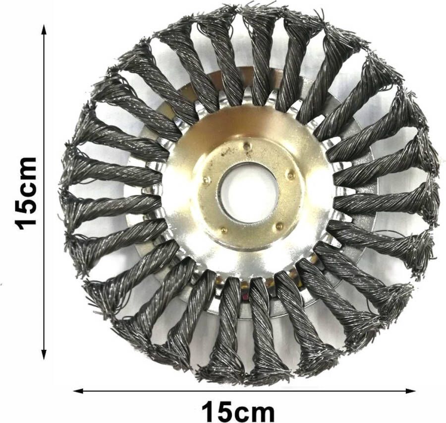 Tip Top Goods 15cm staaldraad onkruidmes – onkruidmes Tuingereedschap – gereedschap Onkruid Trimmer – onkruidborstel – 15 cm – staaldraad – geschikt voor onkruid