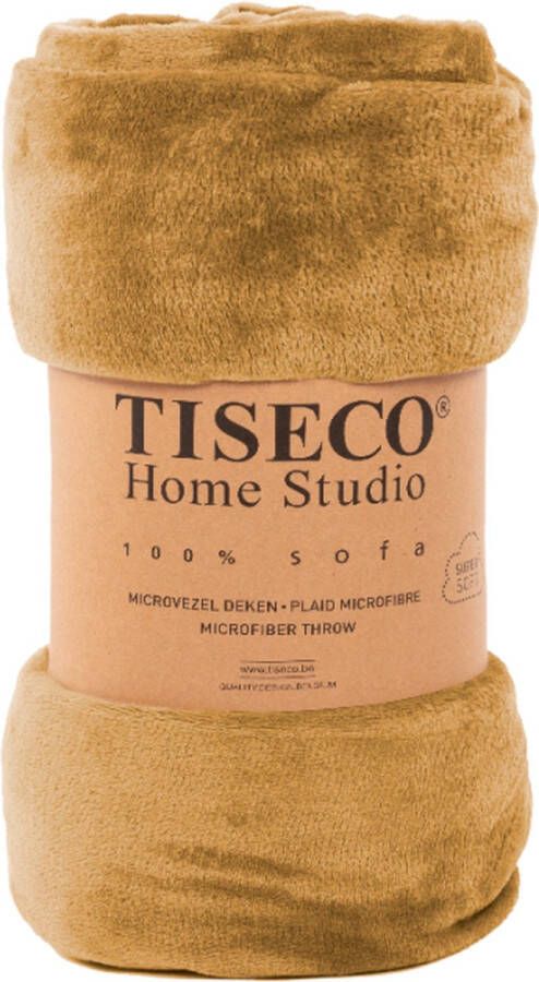 Tiseco HOME STUDIO Plaid COSY 180x220 cm Microflannel Indian tan