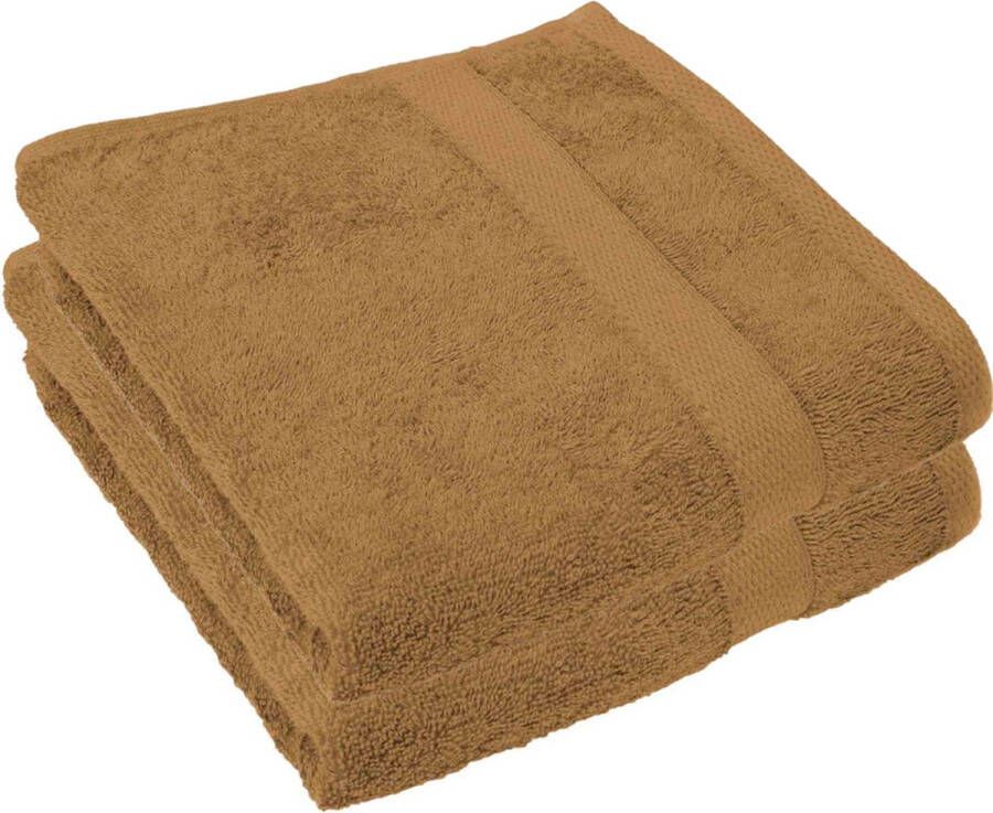 Tiseco Douchelaken 100x150cm indian tan SET 2