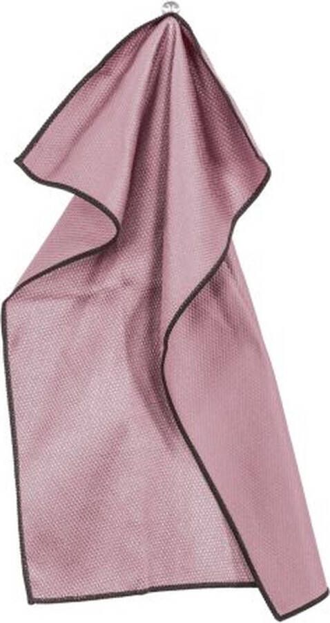 Tiseco Home Studio Glazendoek ESSENTIALS SET 4 85% PE 15% PA poleerdoek pluisvrij streepvrij ultra-absorberend 40x60 cm Mauve