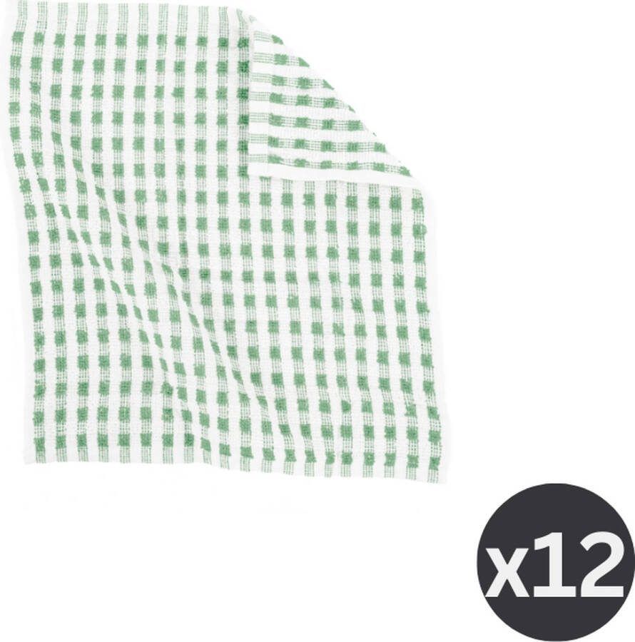 Tiseco Home Studio Vaatdoek OMAN SET 12 100% katoen badstof ultra-absorberend sneldrogend duurzaam materiaal 32x35 cm Greensmoke