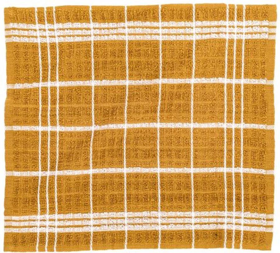 Tiseco Home Studio Vaatdoek OMAN SET 12 100% katoen badstof ultra-absorberend sneldrogend duurzaam materiaal 32x35 cm Camel