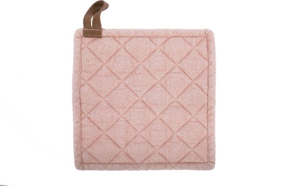 Tiseco Myrna Pannenlappen – Katoen – Set 2 stuks 20x20CM – Roze