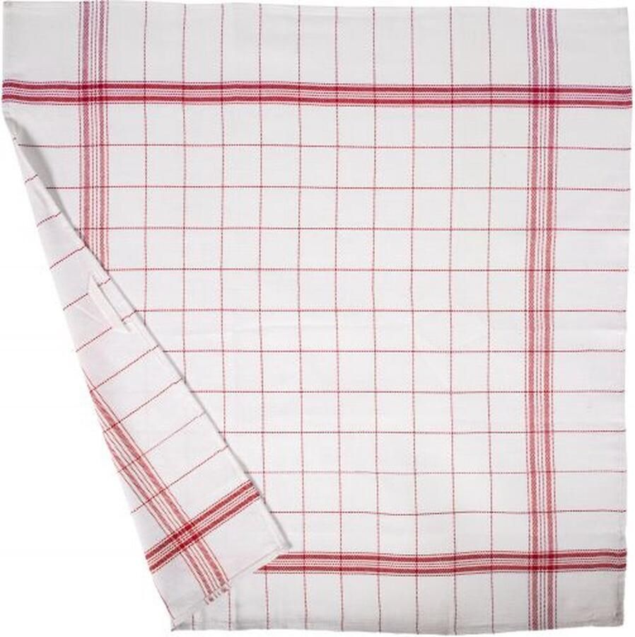 Tiseco Keukenhanddoek PRO CHEF SET 6 HORECA 68x68 cm rood