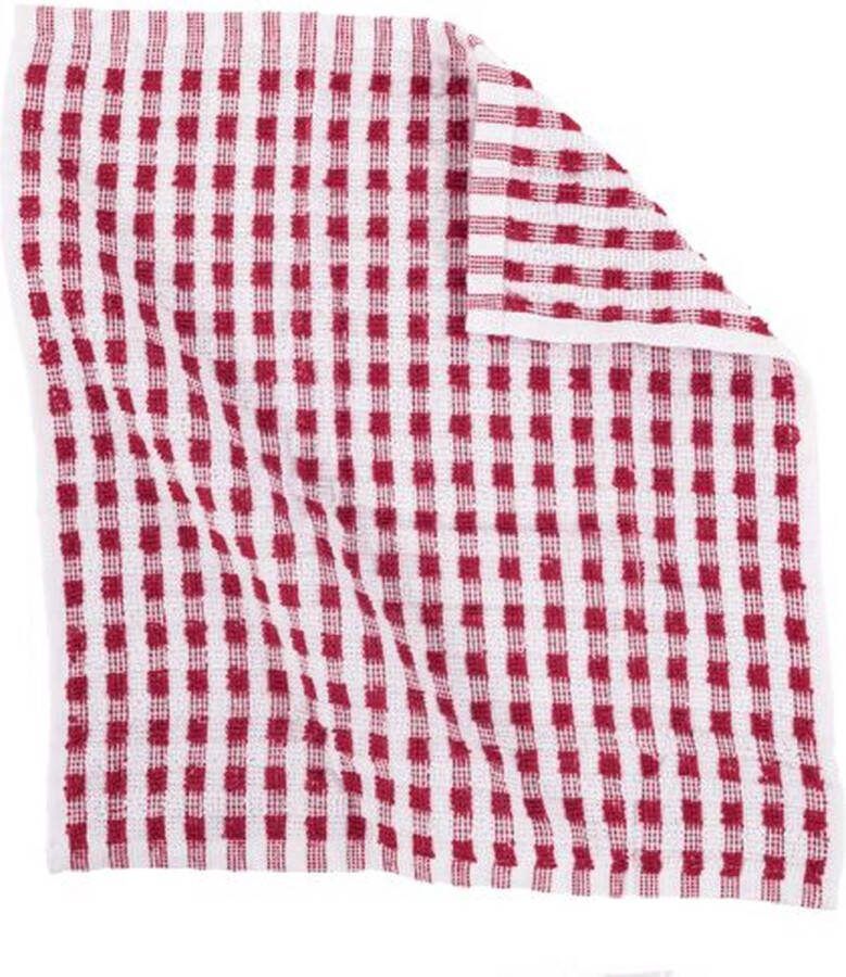 Tiseco Home Studio Vaatdoek OMAN SET 12 100% katoen badstof ultra-absorberend sneldrogend duurzaam materiaal 32x35 cm Rood