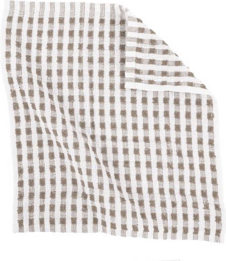Tiseco Home Studio Vaatdoek OMAN SET 12 100% katoen badstof ultra-absorberend sneldrogend duurzaam materiaal 32x35 cm Taupe