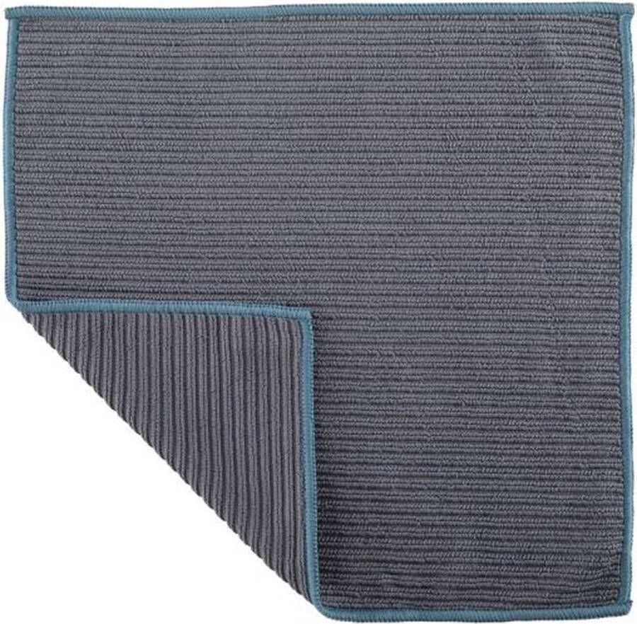 Tiseco Vaatdoek RIB SET 2 microvezel 30x30 cm blue stone