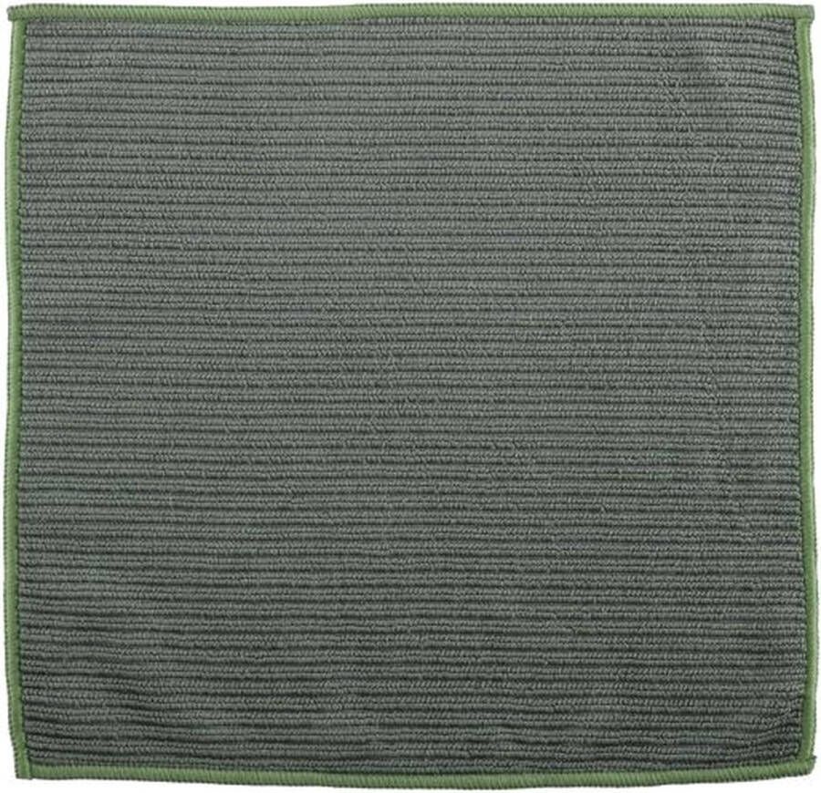 Tiseco Vaatdoek RIB SET 2 microvezel 30x30 cm green stone