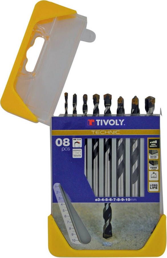 Tivoly Betonborenset 3 tot 10mm 8 delig