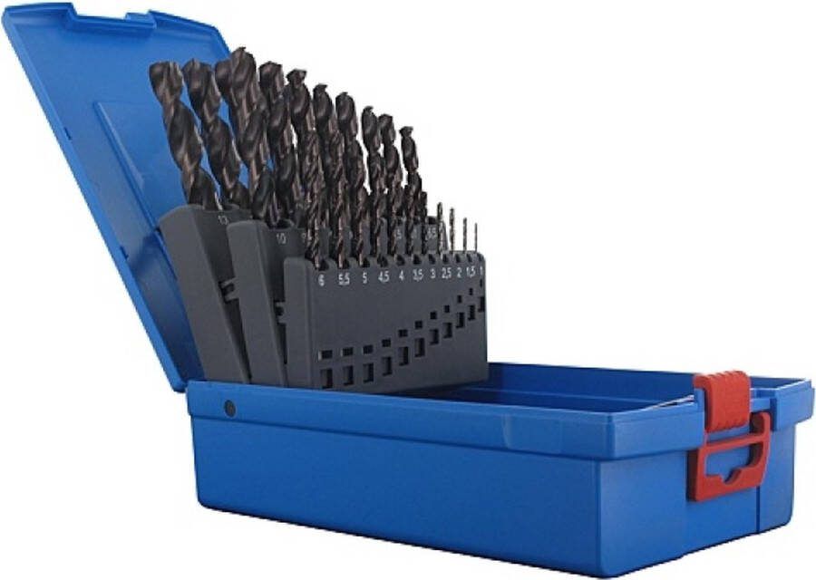 Tivoly Cilindrische schachtboren TZX HSS Flam G TZX Boor set Borenset metaalboren RVS 25 Psc