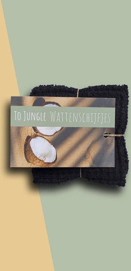 To Jungle luxe herbruikbare wattenschijfjes 2 setjes van 5 stuks zwart Badstof met wafelkatoen